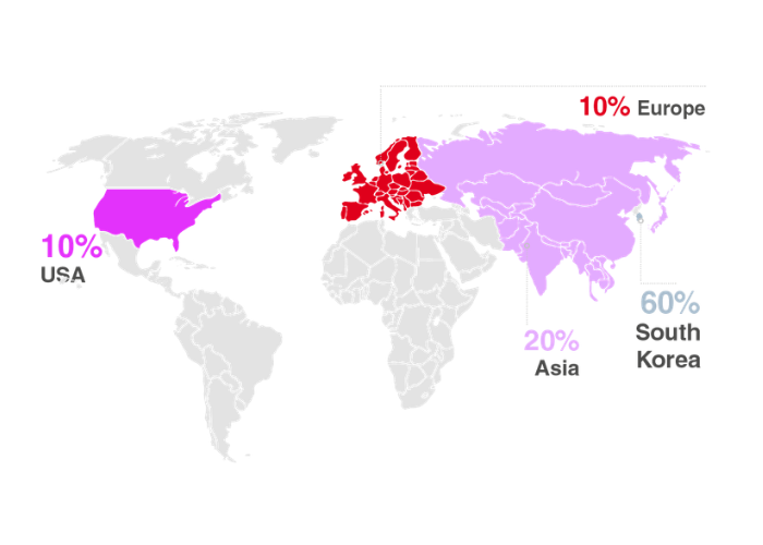 Geographical breakdown of World CNS Korea attendees by region